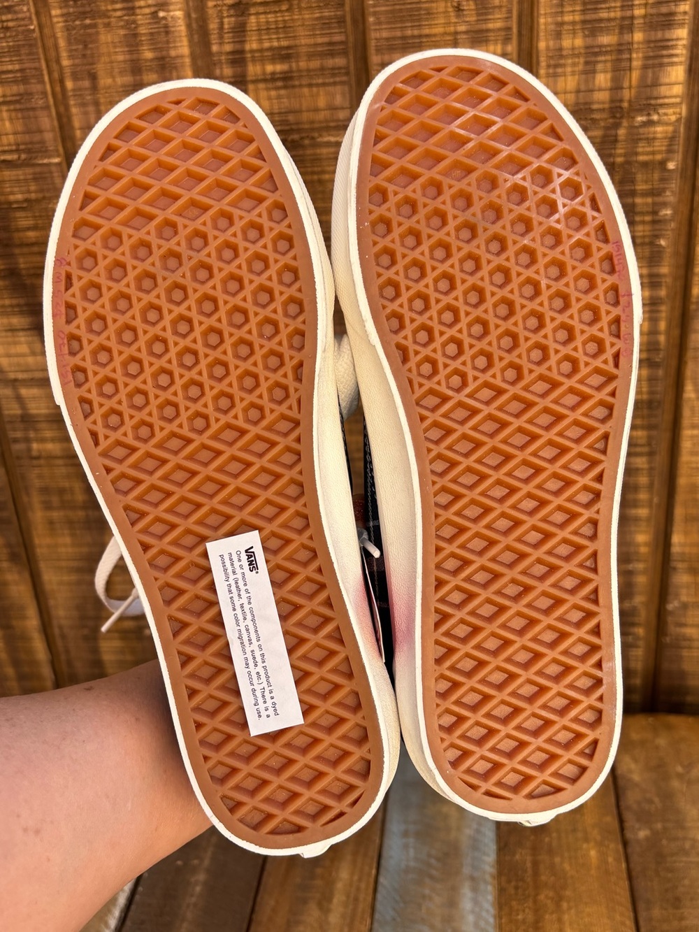 NWTS Vans Navy Blue Plaid Old Skool Classic Shoes - Picture 16 of 16